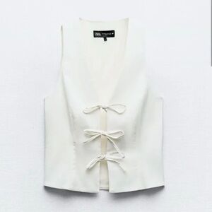 Zara bow tie top - never worn